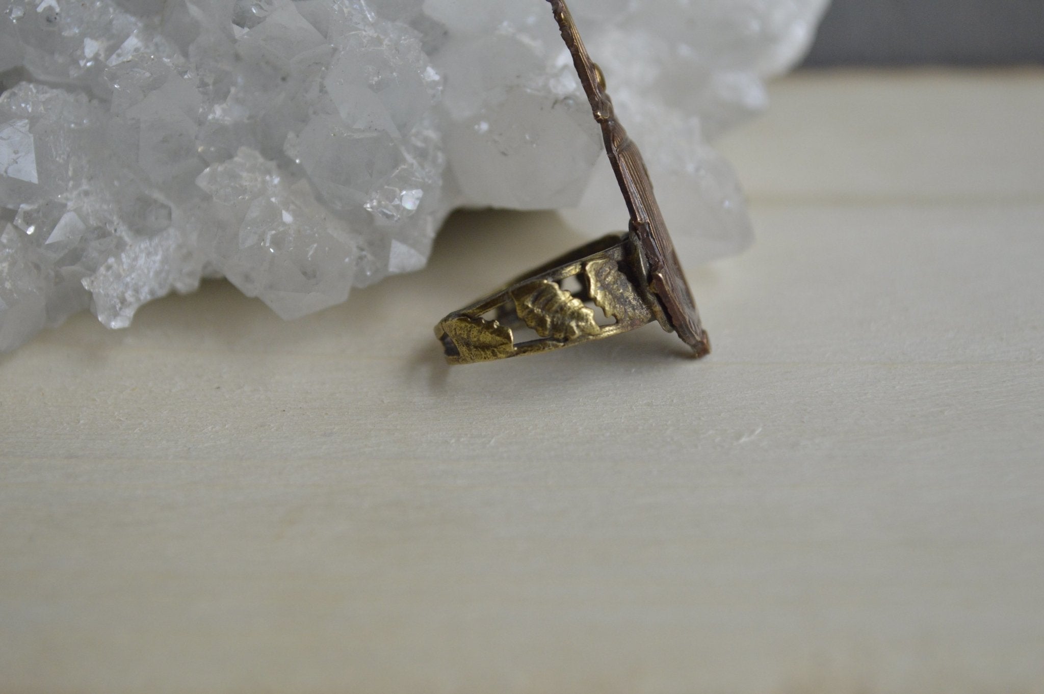 Atef Brass Egyptian Revival Ring V2 - We Love Brass