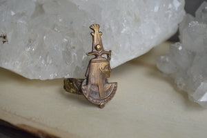 Atef Brass Egyptian Revival Ring V2 - We Love Brass
