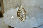 Cargar imagen en el visor de la galería, Autumn Leaf Brass Ring - We Love Brass
