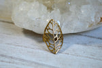 Cargar imagen en el visor de la galería, Autumn Leaf Brass Ring - We Love Brass
