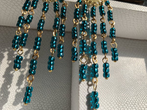 Beaded Evil Eye Earrings - We Love Brass