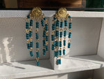 Load image into Gallery viewer, Beaded Evil Eye Earrings - We Love Brass
