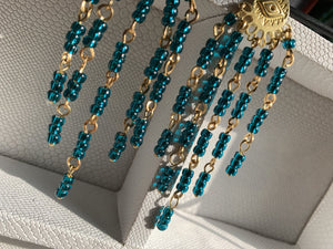 Beaded Evil Eye Earrings - We Love Brass