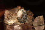 Load image into Gallery viewer, Bloodred - Marcasite Crystal Brass Ring - We Love Brass
