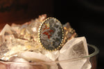 Load image into Gallery viewer, Bloodred - Marcasite Crystal Brass Ring - We Love Brass
