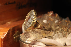 Bloodred - Marcasite Crystal Brass Ring - We Love Brass