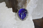 Load image into Gallery viewer, Blue Glass Spirit Ring - We Love Brass

