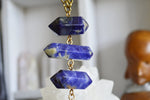Load image into Gallery viewer, Blue Moon - Lapis and Sodalite Brass Necklace - We Love Brass
