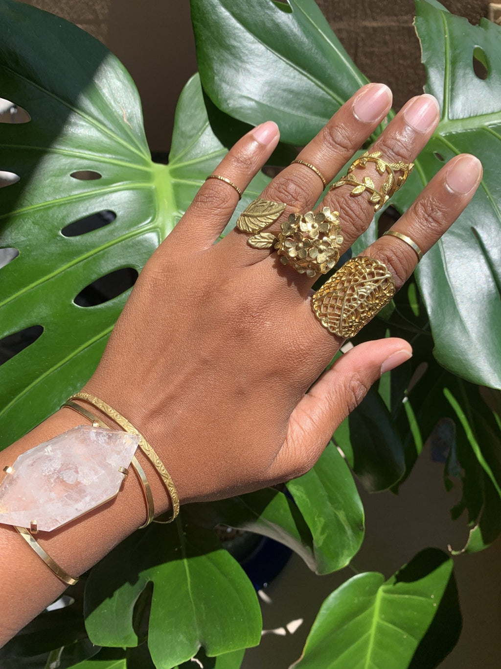 Bouquet Brass Ring Set - We Love Brass