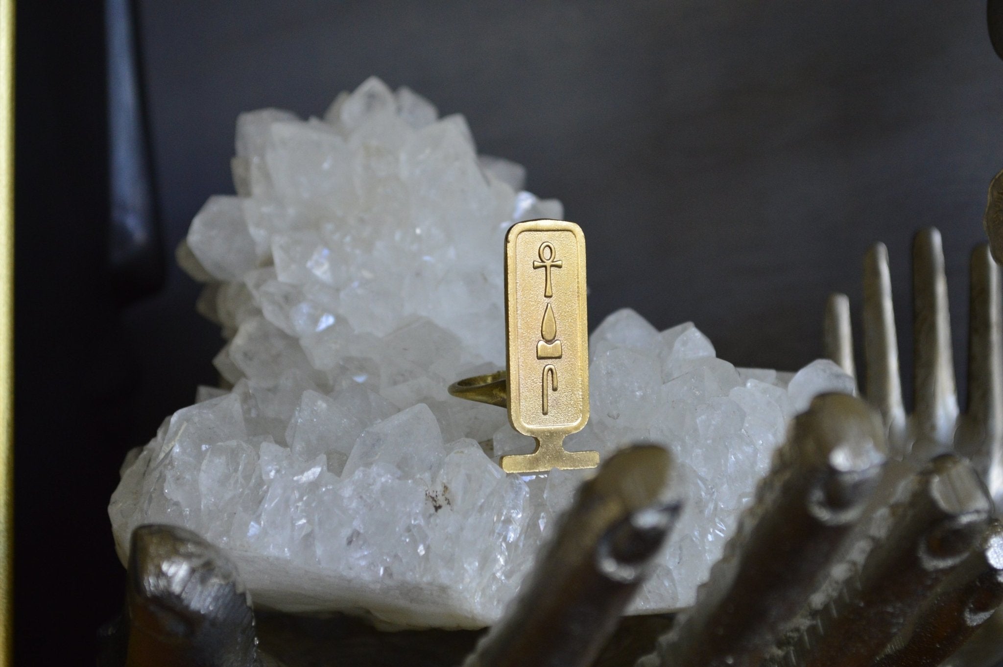 Brass Cartouche Ring - We Love Brass