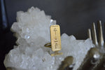 Cargar imagen en el visor de la galería, Brass Cartouche Ring - We Love Brass
