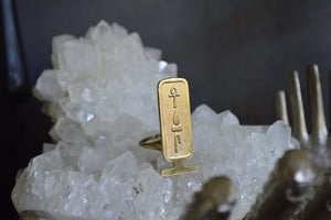 Brass Cartouche Ring - We Love Brass