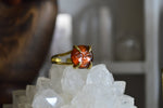 Load image into Gallery viewer, Brass Garnet Cameo Ring - We Love Brass
