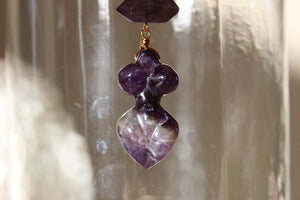 Chevron Amethyst Divine Feminine Jewelry - We Love Brass