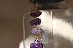 Chevron Amethyst Divine Feminine Jewelry - We Love Brass