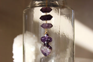 Chevron Amethyst Divine Feminine Jewelry - We Love Brass