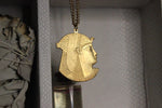 Load image into Gallery viewer, Cleo Egyptian Cameo Necklace - Brass - We Love Brass
