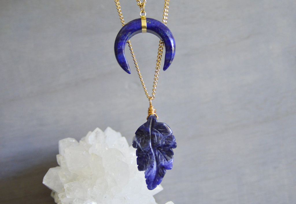 Cobalt Moon Multi-Layer Brass Necklace - We Love Brass