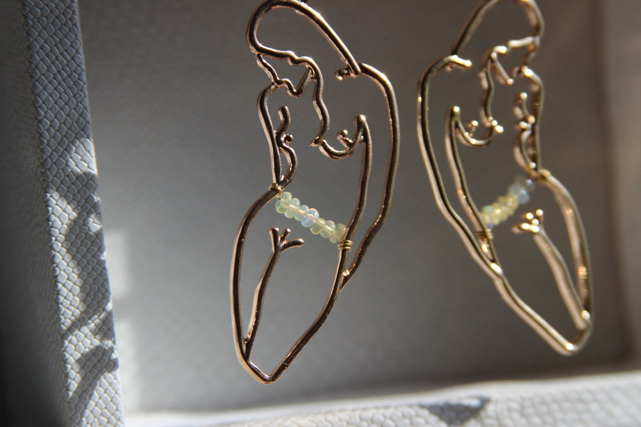 Contemplate - Opal Waist Beads Earrings - We Love Brass