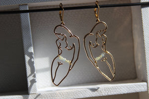 Contemplate - Opal Waist Beads Earrings - We Love Brass