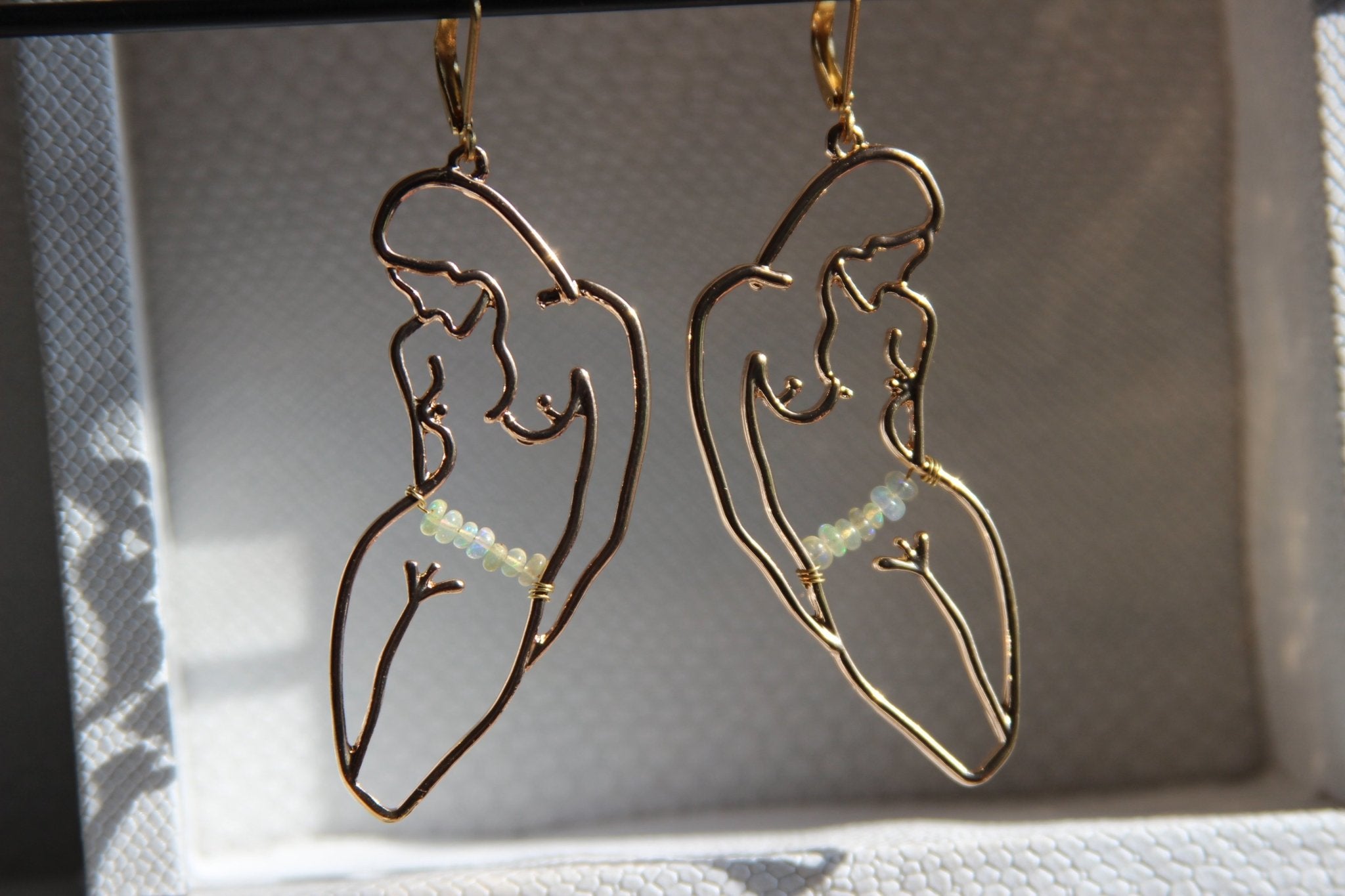 Contemplate - Opal Waist Beads Earrings - We Love Brass