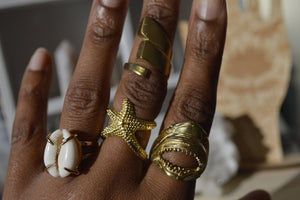 Coral Reef Brass Ring Set - We Love Brass