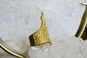 Coroa Brass Floral Ring - We Love Brass