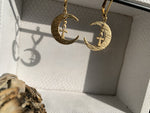 Cargar imagen en el visor de la galería, Crescent Ankh Brass Earrings - We Love Brass
