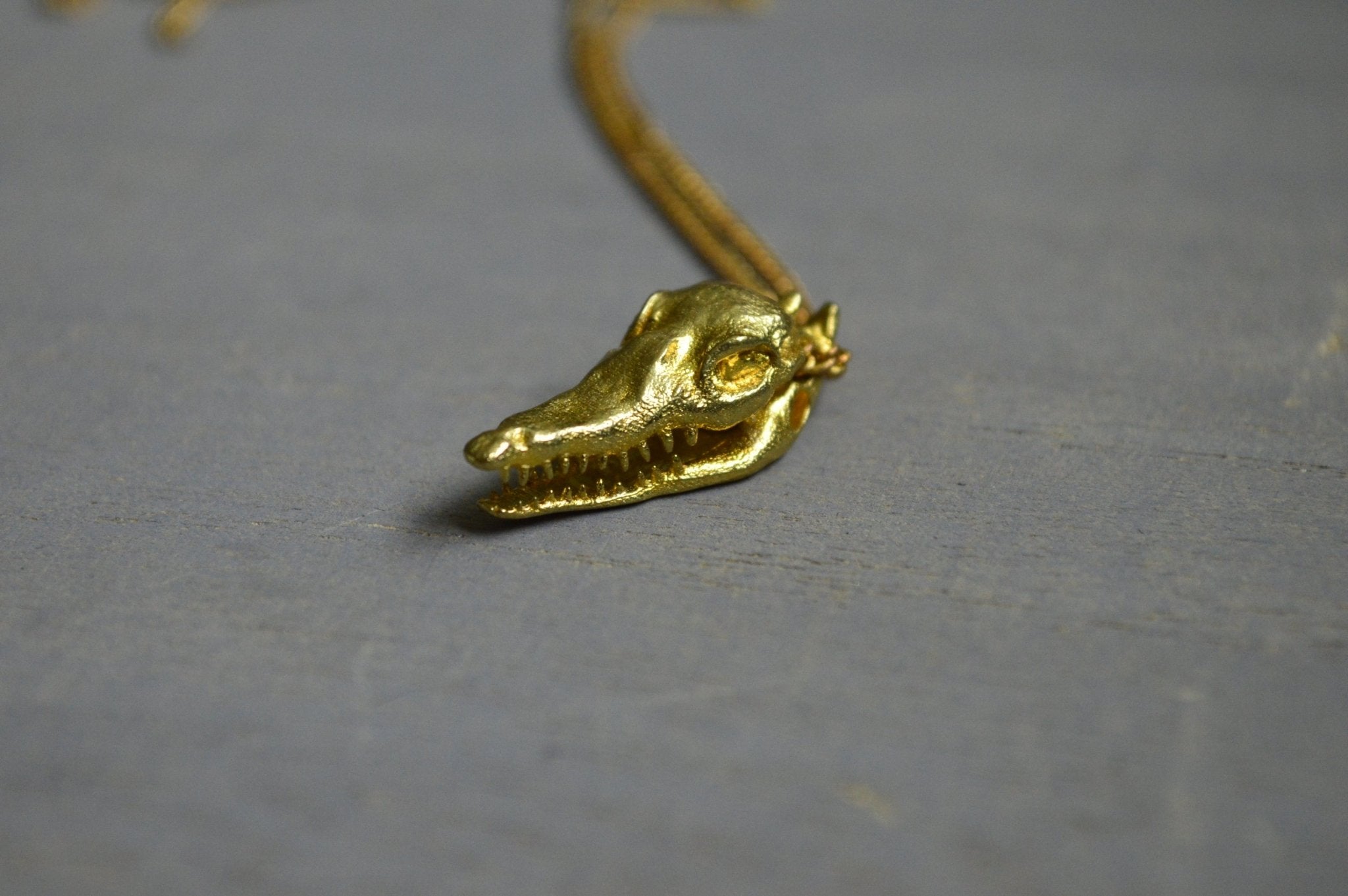 Crocodile Teeth Brass Necklace - CLEARANCE - We Love Brass