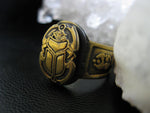 Load image into Gallery viewer, Cult of Khepri Ring - Golden Treasure Box
