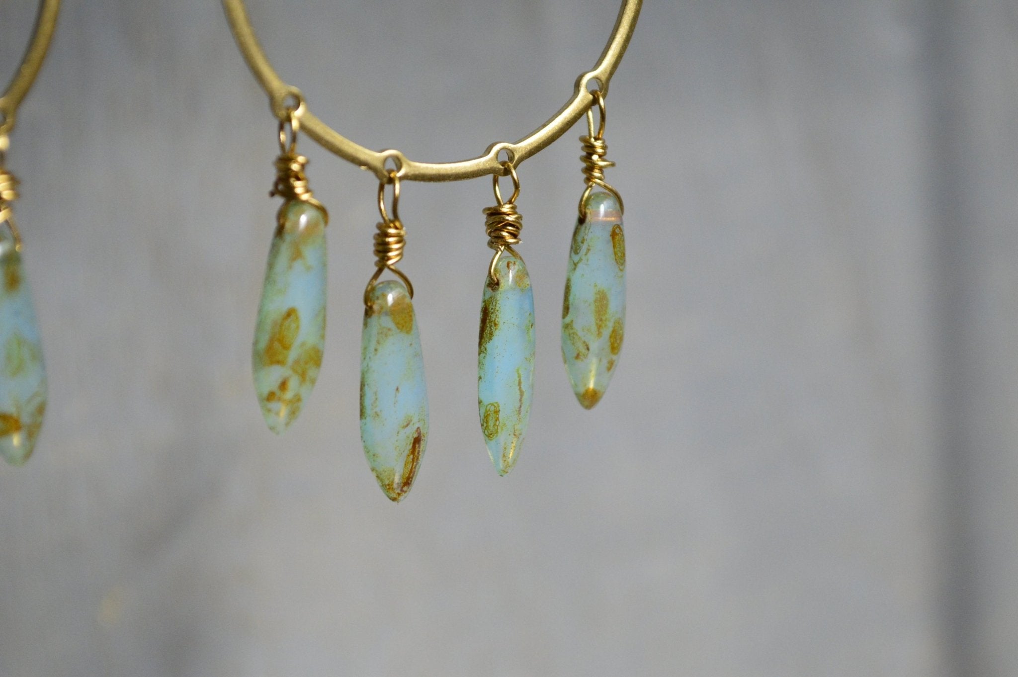 Czech Dagger Earrings - We Love Brass