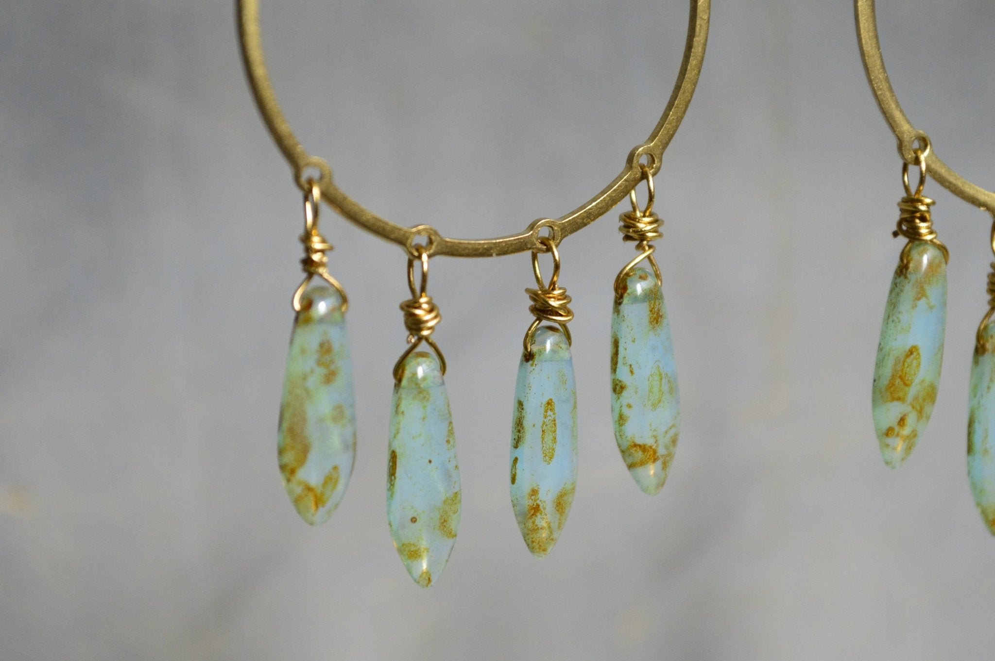 Czech Dagger Earrings - We Love Brass