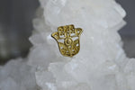 Load image into Gallery viewer, Dainty Brass Filigree Hamsa Ring - We Love Brass
