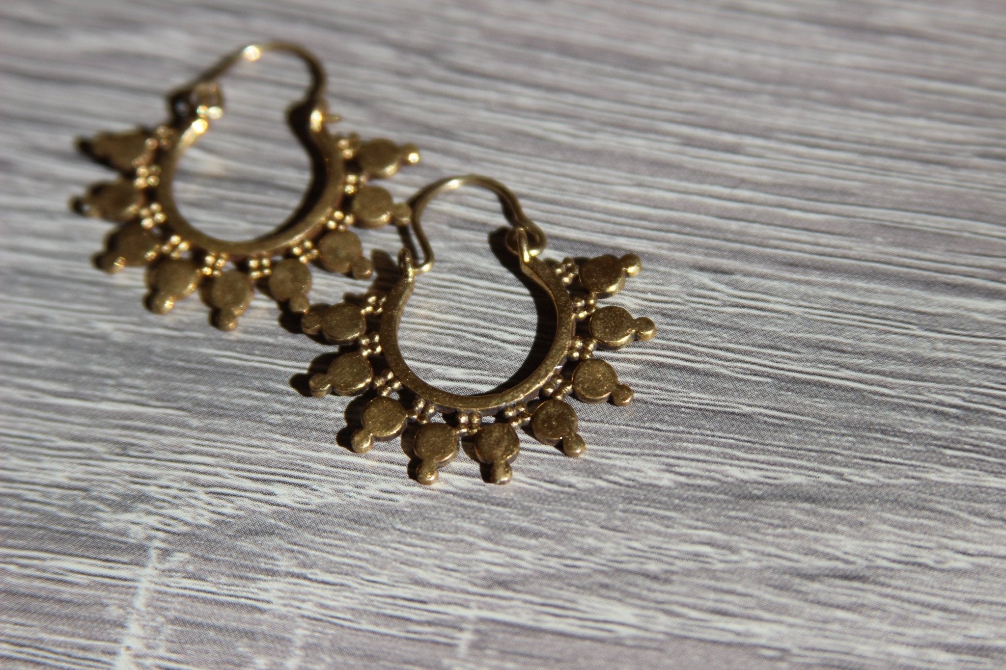 Dainty Indian Brass Earrings CLEARANCE - We Love Brass