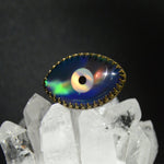 Cargar imagen en el visor de la galería, Darkness - Quartz/Opal Evil Eye Brass Ring - We Love Brass
