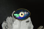 Cargar imagen en el visor de la galería, Darkness - Quartz/Opal Evil Eye Brass Ring - We Love Brass
