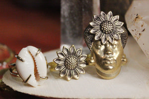 Daughter of Oshun Brass ring set - Golden Treasure Box
