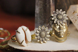 Daughter of Oshun Brass ring set - Golden Treasure Box