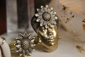 Daughter of Oshun Brass ring set - Golden Treasure Box