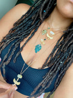Load image into Gallery viewer, Deepest - Moss Agate and Citrine Crystal Necklace - We Love Brass
