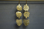 Load image into Gallery viewer, Deli - Monstera Deliciosa Brass Earrings - We Love Brass
