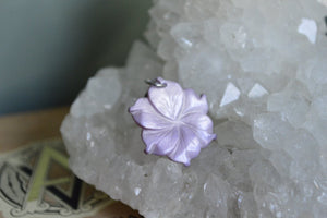 Delicates - Lilac Colored Seashell Flower Earrings - We Love Brass