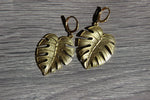 Load image into Gallery viewer, Deliciosa Brass Leaf Earrings - We Love Brass
