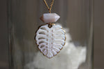 Load image into Gallery viewer, Deliciosa Flower Agate Brass Crystal Necklace - We Love Brass
