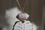 Cargar imagen en el visor de la galería, Deliciosa Flower Agate Brass Crystal Necklace - We Love Brass
