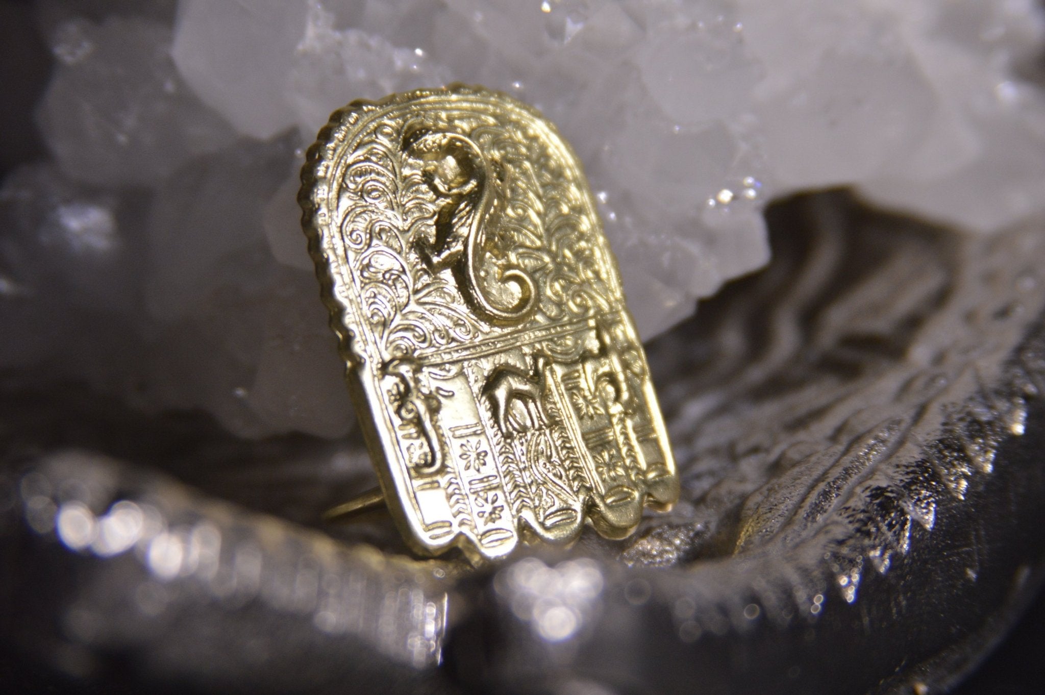 Desert Hamsa Brass Ring - We Love Brass