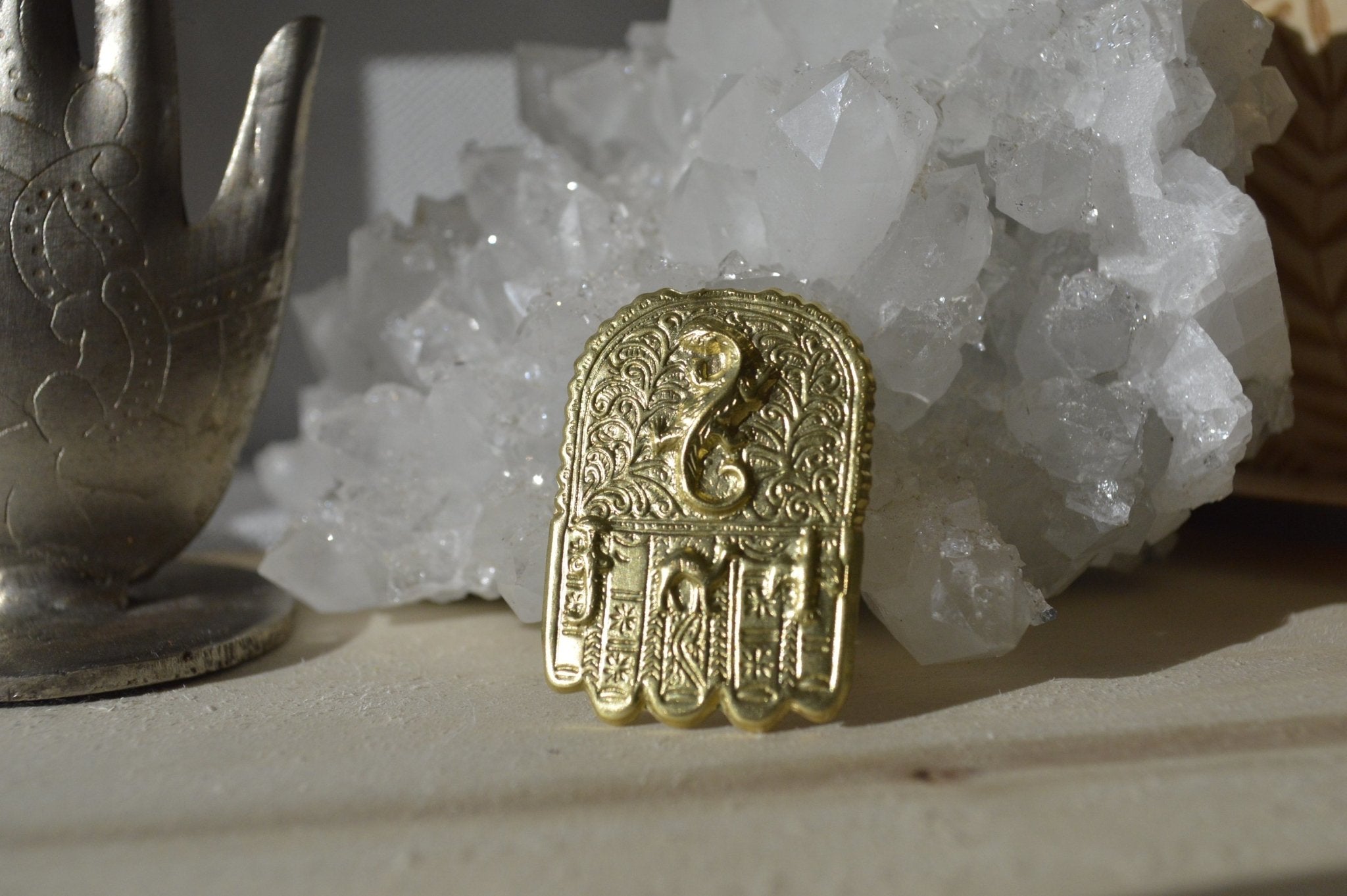 Desert Hamsa Brass Ring - We Love Brass