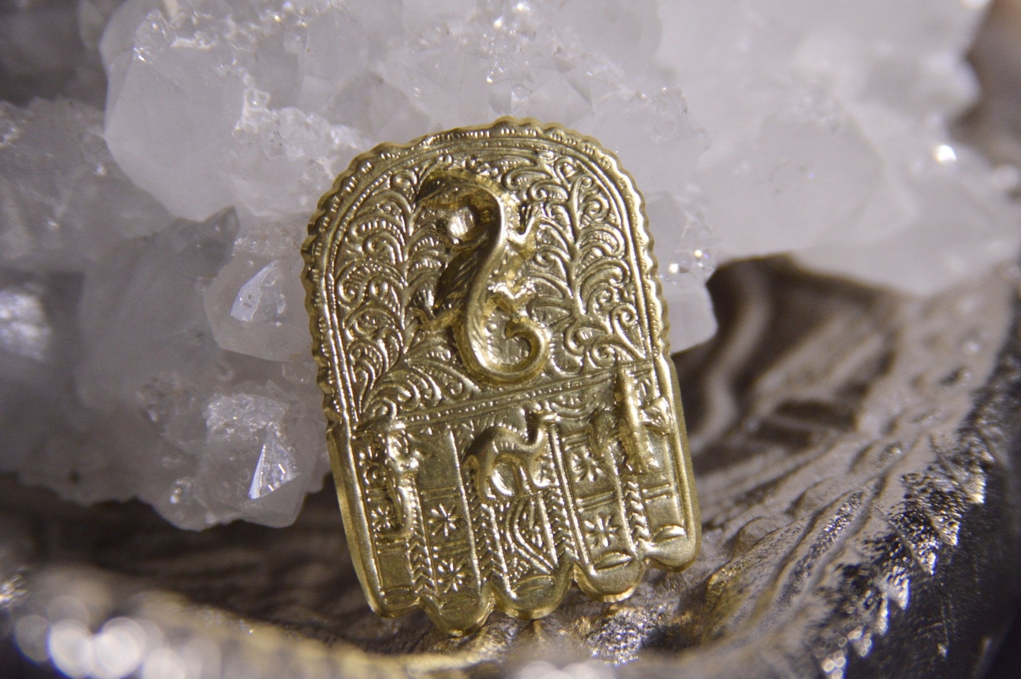 Desert Hamsa Brass Ring - We Love Brass