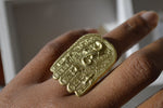 Cargar imagen en el visor de la galería, Desert Hamsa Brass Ring - We Love Brass
