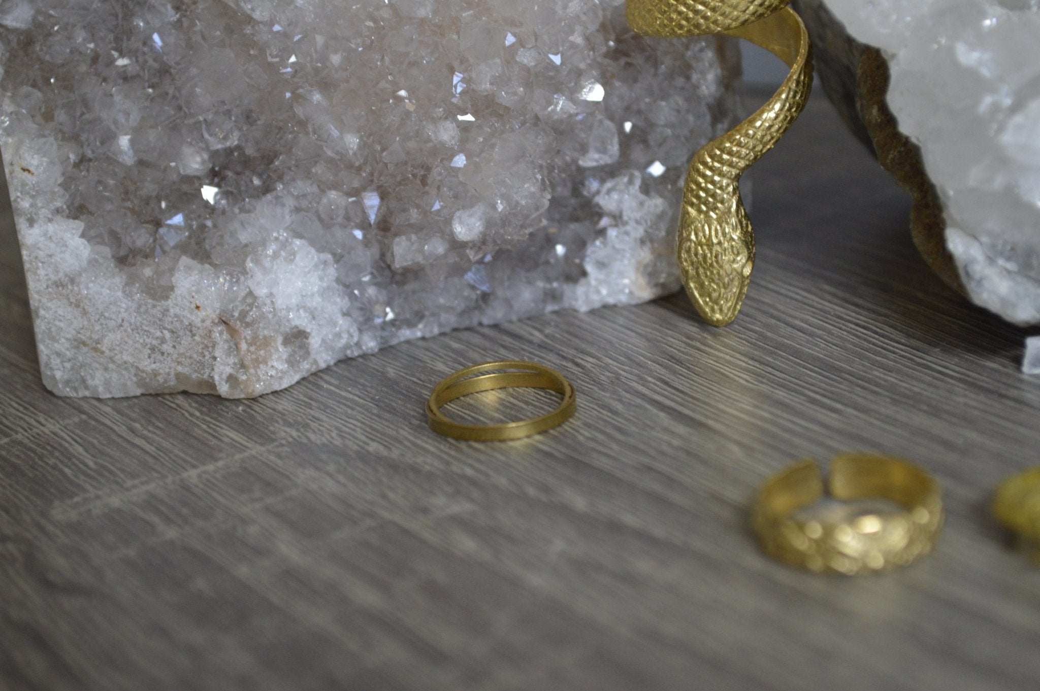 Desert Moonlight Brass Ring Set - We Love Brass